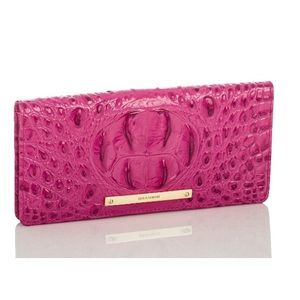 Brahmin hot pink clutch wallet