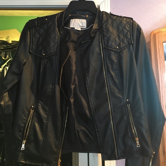 Bar III faux leather jacket
