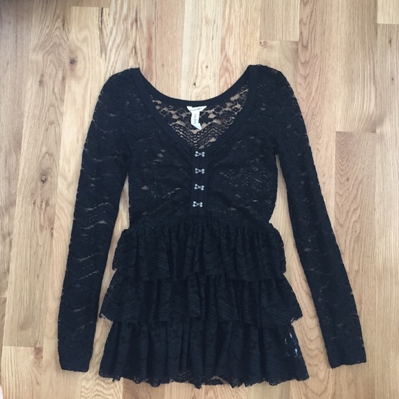 Black lace long sleeve!