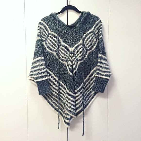 Hot & Delicious Knit Poncho Sweater