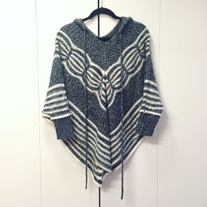 Hot & Delicious Knit Poncho Sweater