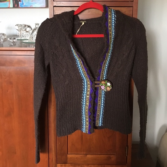 Free People Klara Button Hooded Cardigan Small - Picture 1 of 3