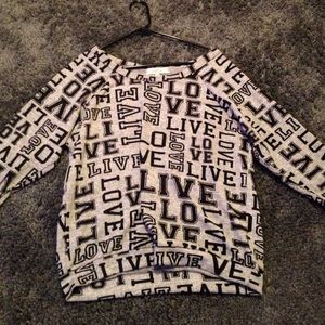 Love long sleeved shirt