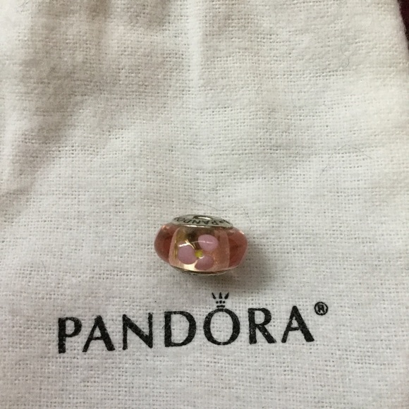 Pandora Retired Pink Murano Glass Charm!