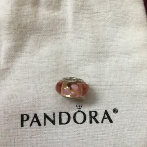 Pandora Retired Pink Murano Glass Charm!