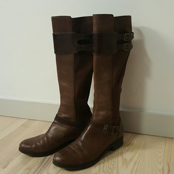 Cole haan Nike Air technology brown leather boot - Picture 1 of 4