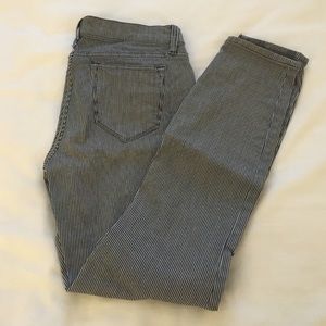 Pinstriped jcrew skinny jeans -size 4-6