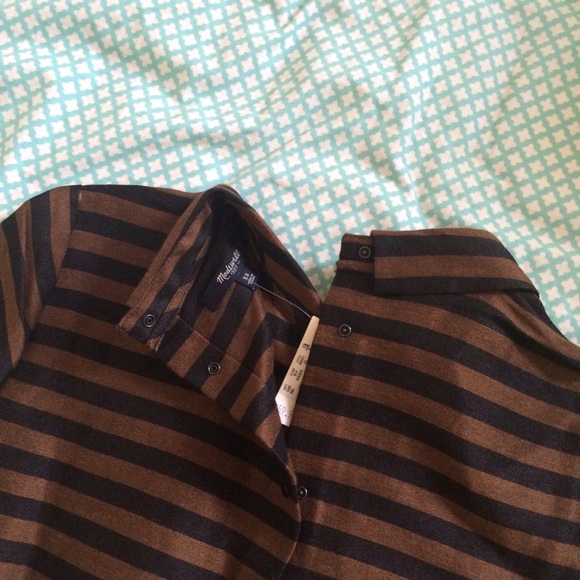 Madewell striped metallic blouse - Picture 3 of 3