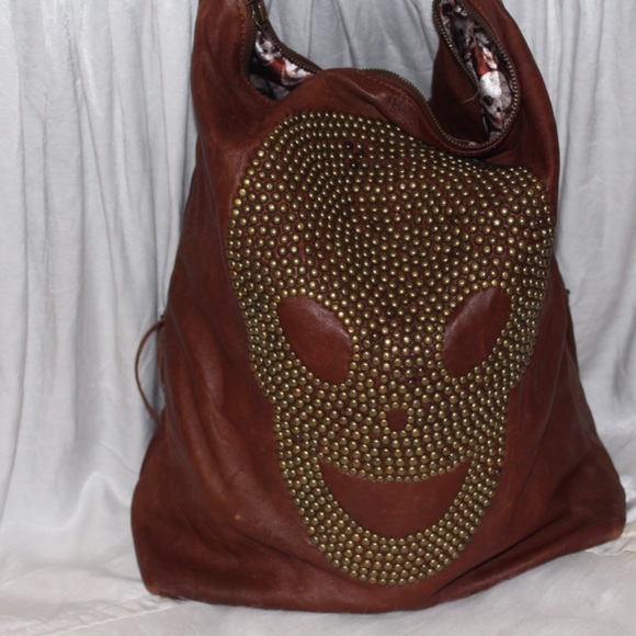 Brown Skull Thomas Wylde Hobo Bag