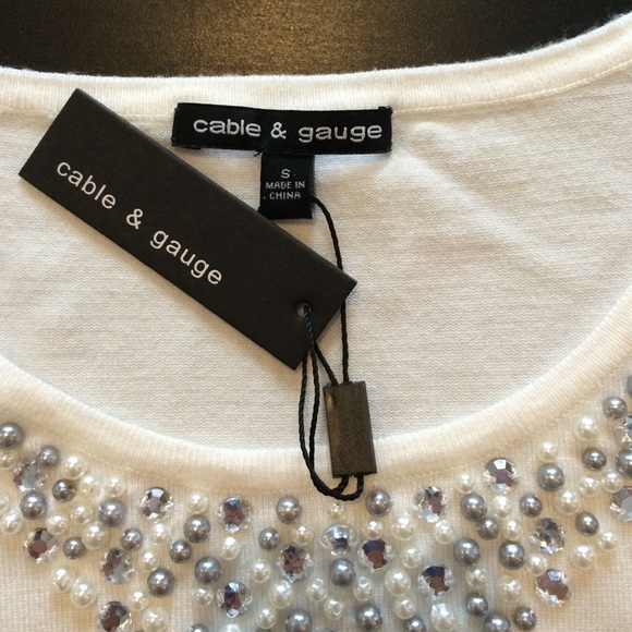 Cable & Gauge sweater with beaded design - Picture 4 of 4