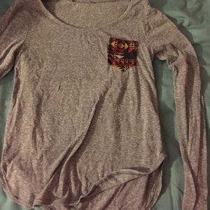 Pacsun long sleeve tribal pocket