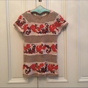 Anthropologie Short Sleeve Sweater Tunic
