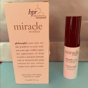 Philosophy miracle worker retinoid eye repair.
