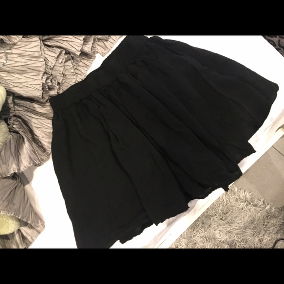 Black mini skirt