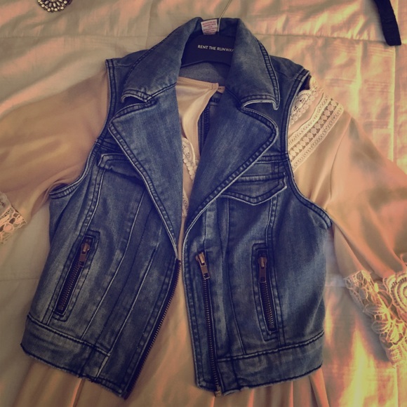Cropped Jean Moto vest