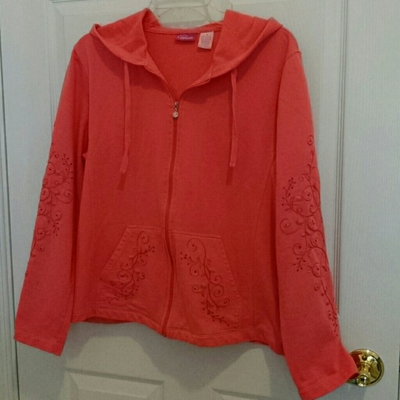 Pappagallo Hooded Embellished Jacket