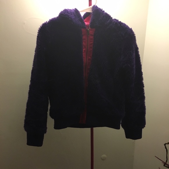 Purple kids fur coat