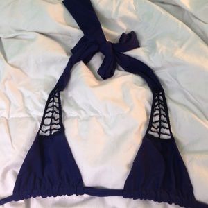 Acacia Swimwear Secrets Top in Indigo-Size Large