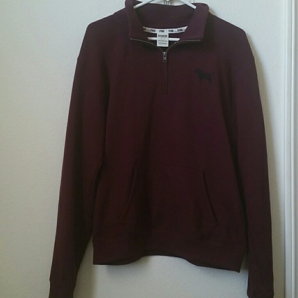 Victoria Secret Pink maroon half zip.