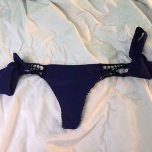 Acacia Swimwear Anini Bottom in Indigo! Size Large
