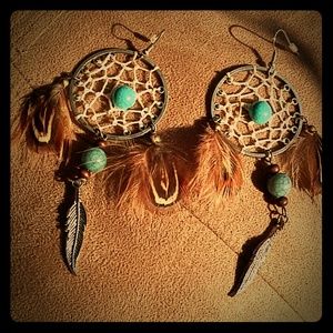 Western dreamcatcher earrings