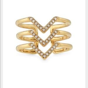 Stella & Dot gold chevron ring