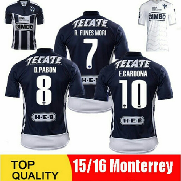 Tops - Monterey Soccer Jersey Funes Pabon Mexico Football Tops - Monterey Soccer Jersey Funes Pabon Mexico Football
