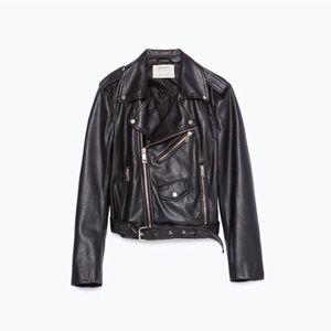 Zara faux leather biker's jacket