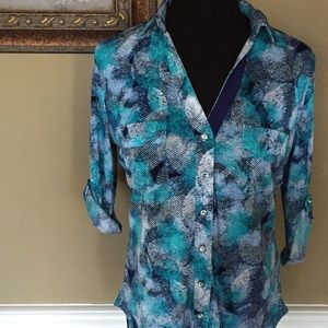 Venini Jewel-Buttoned Utility Top