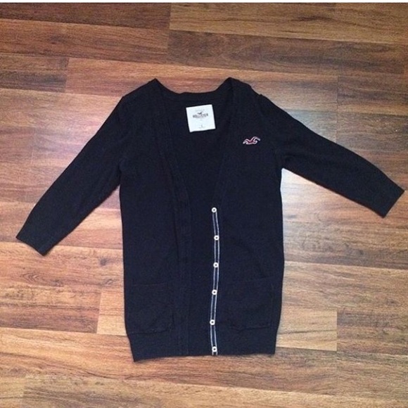 Navy Hollister Cardigan (3/4 sleeve)