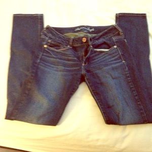 Dark wash skinny jeans