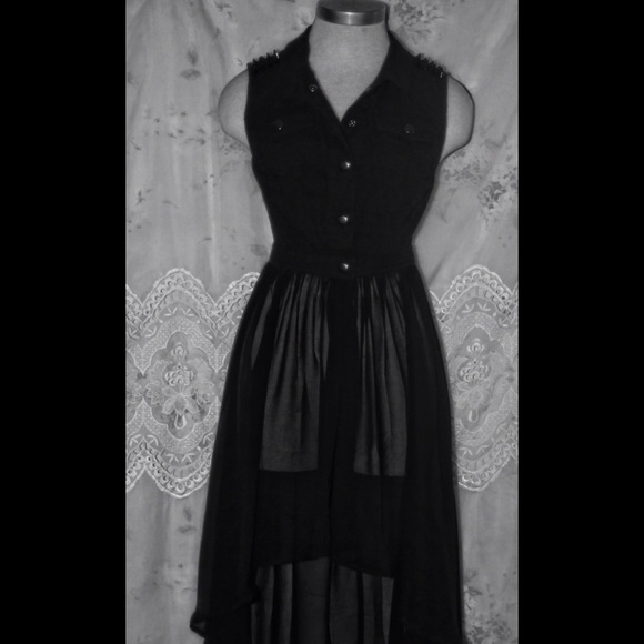 Edgy black Forever 21 high low dress Size small
