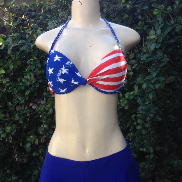 American flag bikini top