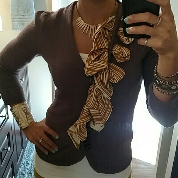 Super Unique Sweater with Scarf Accent - Picture 2 of 4