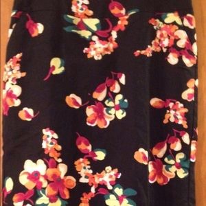 Floral pencil skirt