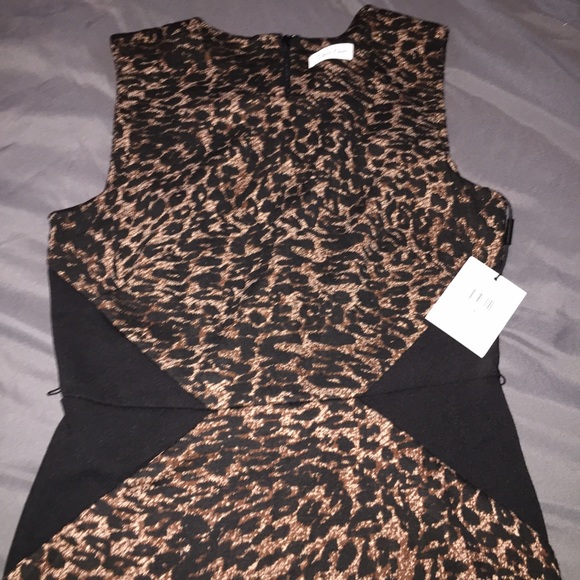 Nwt Calvin Klein cheetah leopard print dress