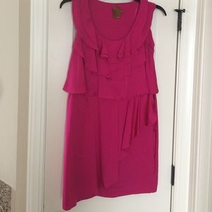 Pink silk dress