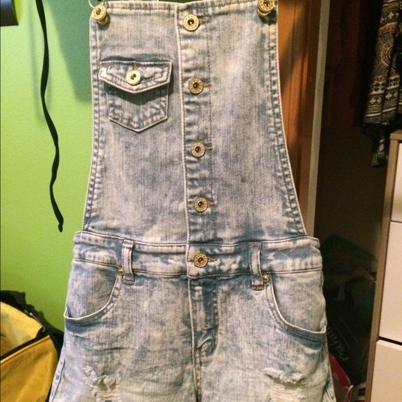 Denim short-overalls - Picture 3 of 3