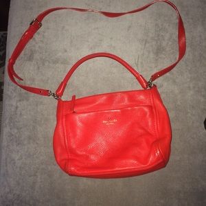 Red leather Kate spade bag