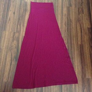 Burgundy maxi skirt