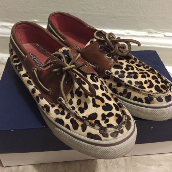 Bahama leopard pony sperry