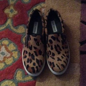 Cow fur leopard shoes