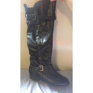Forever 21 black leather boots