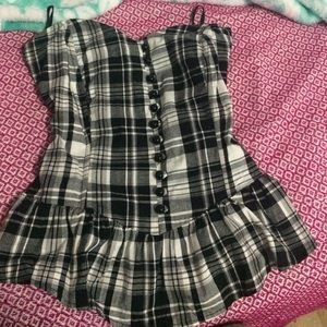 Plaid corset