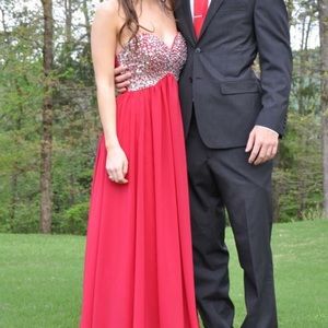 Dark Red Prom / Formal Dress- As seen on Wanelo
