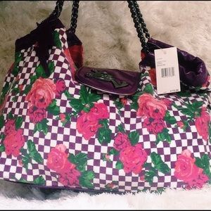 Betseyville Flowery Purple Tote - large