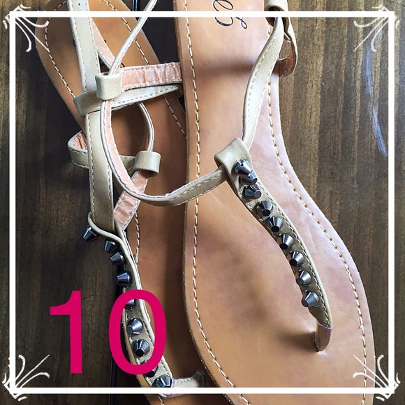 Nude Studded Sandals