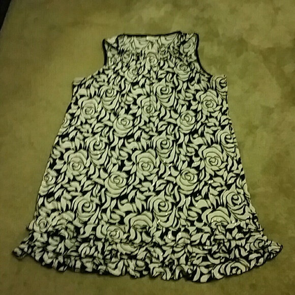 Sequined floral dress