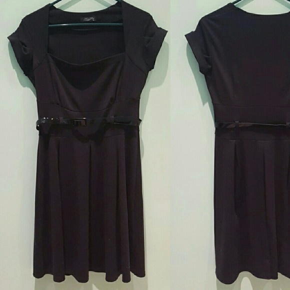 Black Belted Dress - Picture 3 of 3