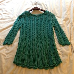 Knit women's teal sweater